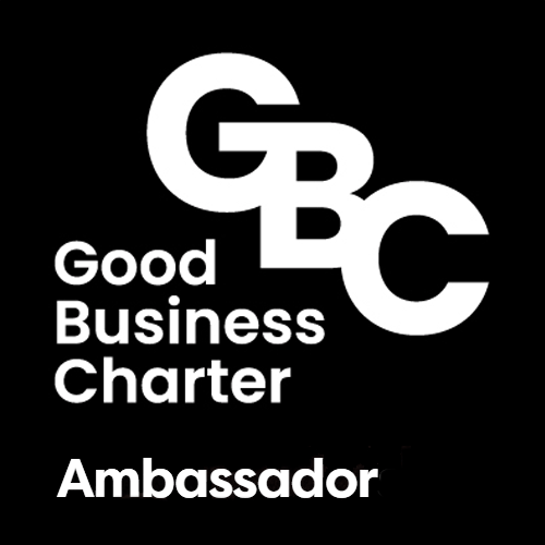 GBC Logo. White text on a black background that says 